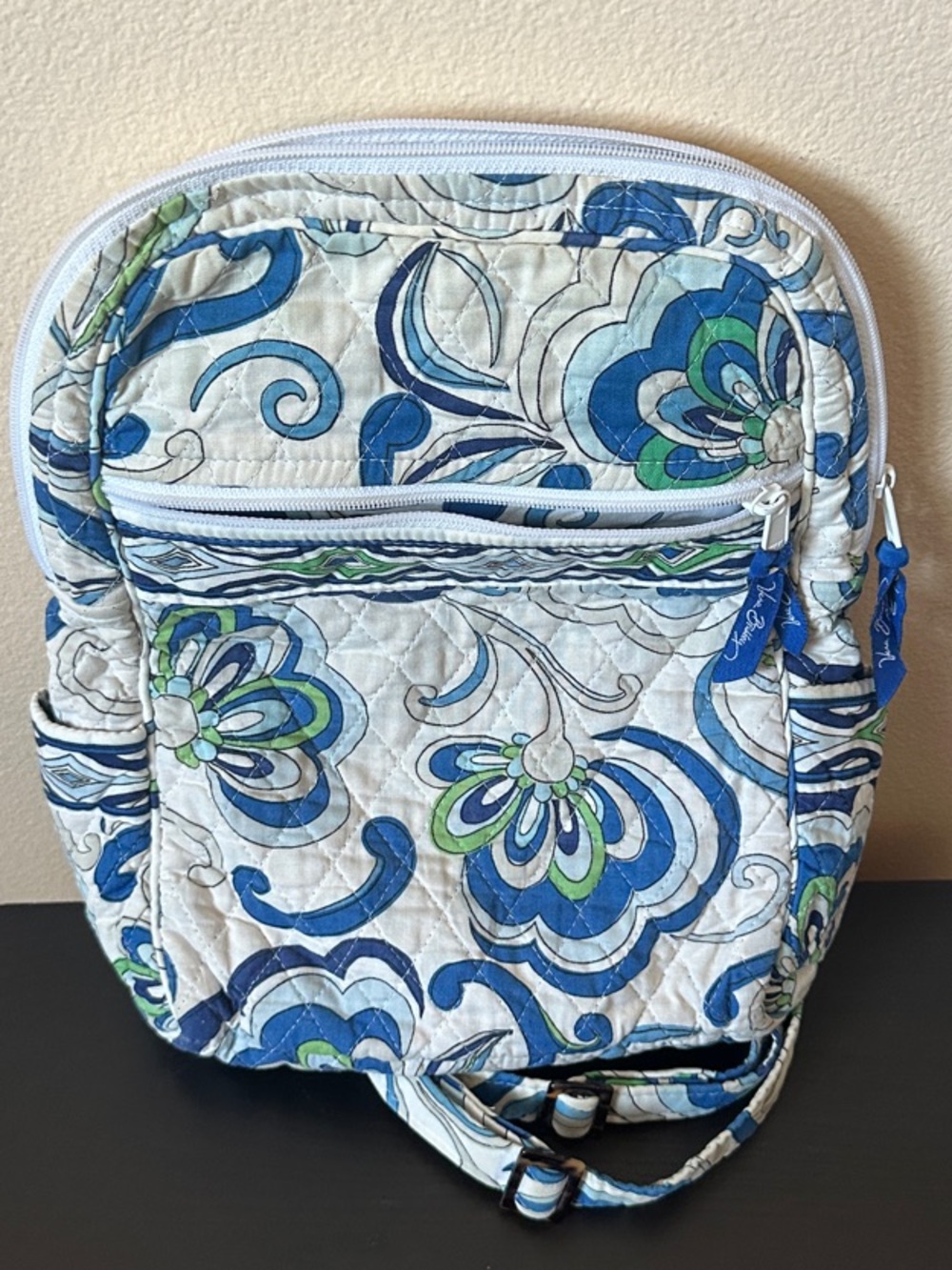 Vera Bradley Quilted Blue Flora Backpack